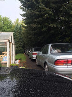 Next day op de camping: het heeft geplenst vannacht!