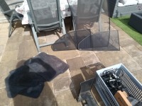 Screens achterzijde,vloermatten,  accubak en diverse koplampen en knipperlichten